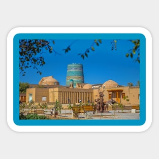 Uzbekistan. Khiva. Square. Sticker